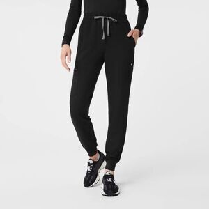 Figs Uman High-Rise Jogger Scrub Pant Black Small Nurse Medical